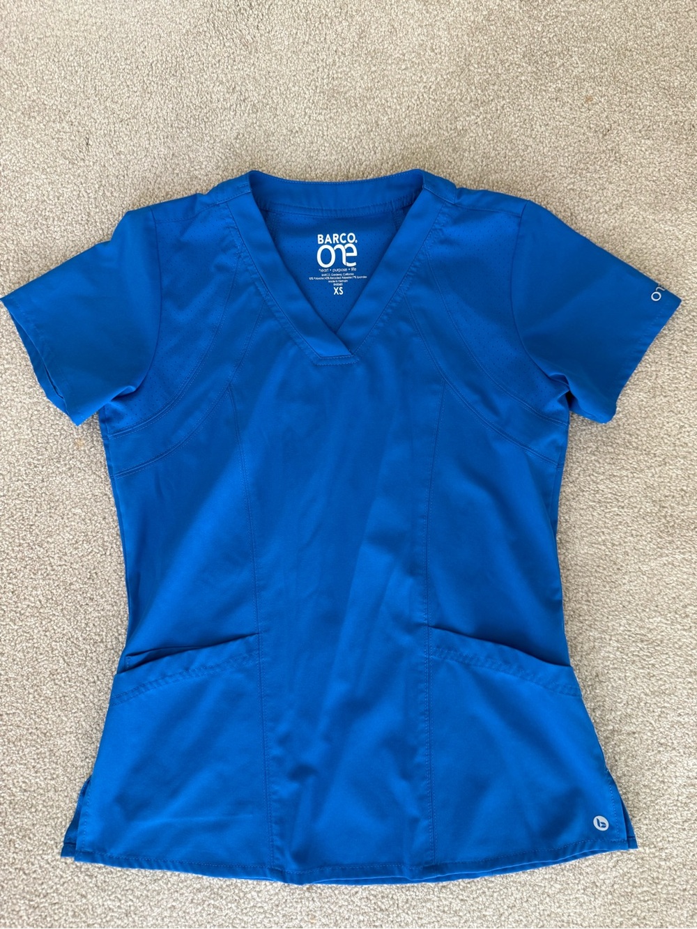 Barco One Women's Royal Blue V-Neck Scrub Top